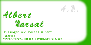 albert marsal business card